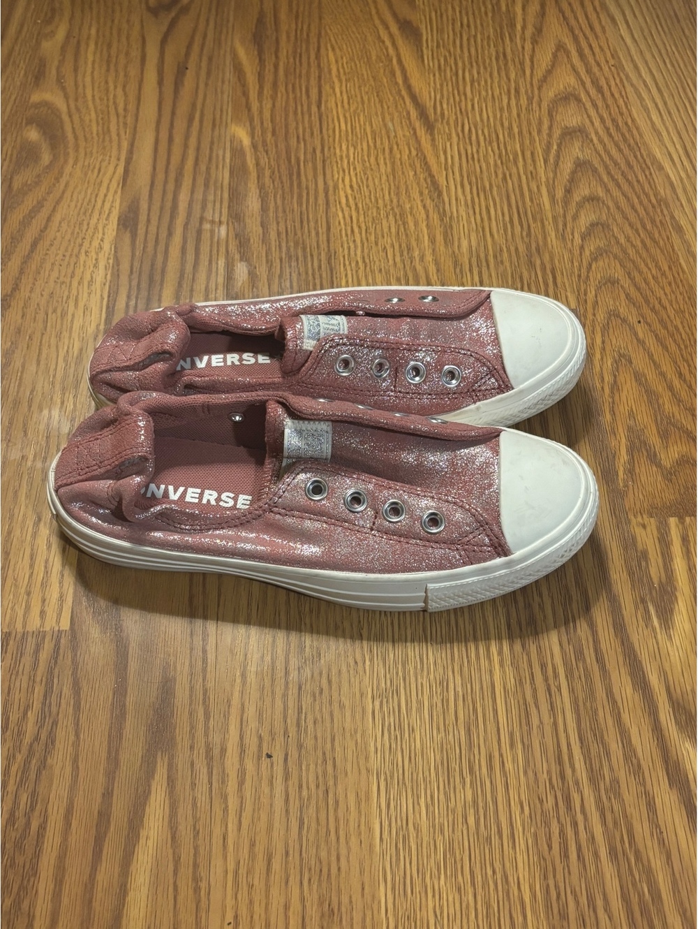 Worn Once Sparkly Pink Converse-Size 7
